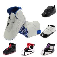 Wholesale Newborn Boys Girls Crib ShoesPattern First Walkers Kids Toddlers Lace Up PU Sneakers Months