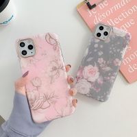 Wholesale Vintage Watercolor Flower Phone Case For iPhone Pro Max XR XS Max Plus X Soft IMD Camera Protection Back Cover orders