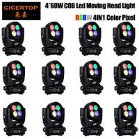 Wholesale 12PCS Mini x60W wash Moving Head Light RGBW in1 For Party Disco DMX Stage Effect Proffectional Event Sound Mode Music SHEHDS