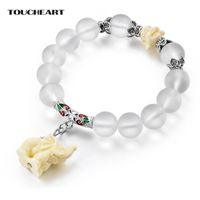 Wholesale TOUCHEART Elephant Glass Bead Bracelet Bangles Charm For Women Girl Jewelry Making Friendship Bracelets SBR180013