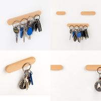 Wholesale Beech Key Hook Woodiness Wall Hanging No Drilling Strength Magnet Sticking Hooks Solid Wood Originality Sell Well wy J1