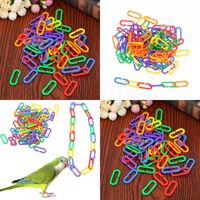 Wholesale Plastic Chain Link Bird Toys Colour Parrot Birds Type C Gnaw Plaything A Pack Of New Arrival Multicolor jx J2