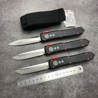 Wholesale Jedi Automatic knife Elmax Satin Blade Aviation Aluminum handle Military Tactical Survival gear Combat Outdoor Defense EDC Pocket Auto OTF straight out knives
