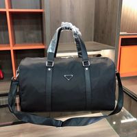 Wholesale Men Fashion Duffle Bag Triple Black Nylon Travel Bags Mens Top Handle Luggage Gentleman Business Work Tote with Shoulder Strap