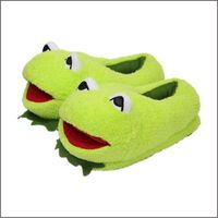 Wholesale Slippers Ladies Fluffy Soft Plush Home Cotton Slides Lovely Cartoon Frog Winter Warm Shoes Women s House Indoor Floor