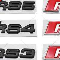 Wholesale New Car letter Number stickers for Audi RS3 RS4 RS5 RS6 RS7 RS8 Car Styling Refitting Trunk D Sticker