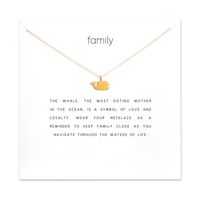 Wholesale Pendant Choker Necklaces With Card Gold Silver Whale Pendant Necklace For Fashion Women Jewelry FAMILY Gift