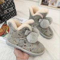 Wholesale Hot Sale New Fashion Sheepskin Snow Boots Female fur Ball Short tube insulation Winter thickening Ladies Cotton Shoes