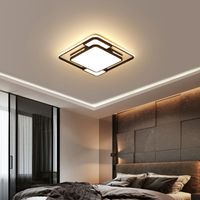 Wholesale Modern Led Flush Mount Ceiling Light Fixture with Remote Control Black Dimmable Ceiling Lamp for Kitchen Bedroom Living Room