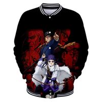 Wholesale Men s Hoodies Sweatshirts Anime Golden Kamuy Cosplay Coat Sugimoto Saichi Asirpa D Print Fashion Casual Baseball Uniform Jacket