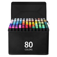 Wholesale 30 Colors Alcohol Markers Pen Double tip Sketching Markers Skating Oily Brush Pencils Drawing Set Manga Art Supplies VT1998