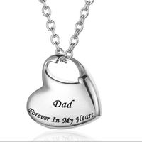 Wholesale Pendant Necklaces Not Fade Stainless Steel Jewelry Small Heart Locket Cremation Memorial Ashes Urn Necklace Keepsake
