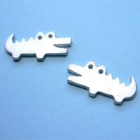 Wholesale Fashion Crocodile Earring Delicate Animal Studs Earrings jewelry Gold Silver Rose Three Color Optional For Women