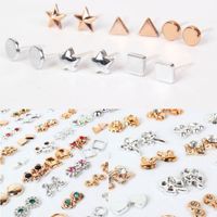 Wholesale Stud Pairs Assorted Styles Mini Plastic Hypoallergenic Earrings For Kids Heart Child Earring Fashion Jewelry1
