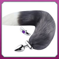 Wholesale Sexy Fox Metal Butt Plug Tail Set with Hairpin Kit Anal Butplug Tail Prostate Massager Butt Plug for Couple Cosplay