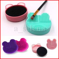 Wholesale Silicone Makeup Brush Cleaner Washing Brushes Cleaning Sponge and Mat brushes Clean Scrubber Foundation Cleaning Pad Make up Tool