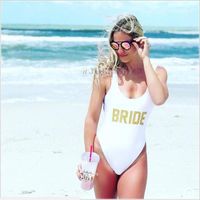 Wholesale Women s Swimwear Bride Letter Women High Waist One Piece Swimsuit Monokini Bathing Suit Summer Beachwear Bodysuit Jumpsuit1