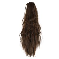 Wholesale New Dark Colors Artificial Ponytails Black And Brown With Two Sizes Faux Women Long Hair Fixed By Strong Clamp