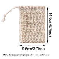Wholesale Natural Sisal Soap Bag Saver Holder Pouch Bath Toilet Supplies Exfoliating Shower Mesh Soaps Storage Bags Drawstring Foaming Easy NHD12982