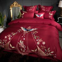 Wholesale Bedding Sets Egyptian Cotton Butterfly Oriental Set Queen King Size Duvet Cover Bed Linen Sheet Pillow1