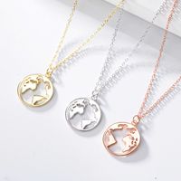 Wholesale High Quality Beautiful World Map Pendant Necklace in Sterling Silver Women s Jewelry For Party Gift