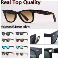 Wholesale Mens Fashion sunglasses womens sunglass women sun glasses real uv glass lenses with quality leather case clean cloth and all retailing package