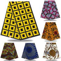 Wholesale Top Fashion african Ankara wax fabrics real printing wax in cotton fabric design yards best quality for women FR595 T200529