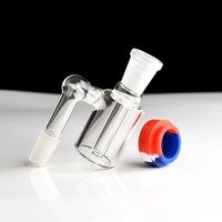 Wholesale 14 mm males Silicone Glass Hookah fixed smoking Ash Catcher bowl accessories male Water Percolators Cigarette Tubes Lighter Weeding Accessories