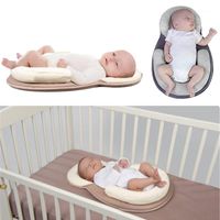 Wholesale Pillow Baby Infant Born Mattress Sleep Positioning Pad Prevent Flat Head Shape Anti Roll Pillows Drop