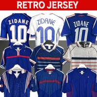 Wholesale 1998 RETRO FRANC ZIDANE HENRY soccer jersey ZIDANE HENRY MAILLOT DE FOOT Soccer shirt Home Trezeguet football uniform