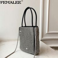 Wholesale Sequins Women Tote Bags Luxury Crystal Bling Evening Party Bag Fashion Lady Handbags Girls Glitter Purses Brand Q1207