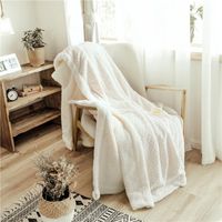 Wholesale Blankets Super Soft Winte Thicken Fleece Blanket Adult Flannel Aircraft Throw Towel Travel Portable Cover Car Office Sofa