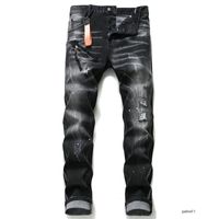 Wholesale Italy mens designer jeans trousers black luxury ripped skinny biker moto pants pour cool hommes men s hip hop denim rock arrival