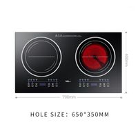 Wholesale Household Electric Induction Cooker Radiant Cooker Double burner in Desk Type Embedded Dual Use Water Proof Design Cooktop1