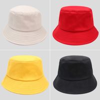 Wholesale 100 Cotton Foldable Bucket Hat Adults Mens Womens Summer Packable Beach Brim Fishing Hats Sun Cap Black Pink Beige Yellow Purple Red White