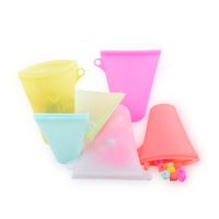 Wholesale Silicone Bag Food Freezer Sealed Cover Freezer Food and Fruit Silicone Storage Solid Color Household Practical and Delicate Case J2