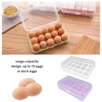 Wholesale Portable Plastic Egg Storage Box Grids Egg Holder Cartons Kitchen Refrigerator Organizers Egg Storage Container