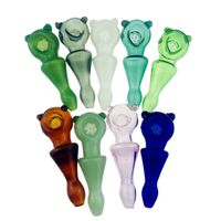 Wholesale NEWS Smoking hookahs Blown Glass Hand Pyrex Glass Tobacco Spoon Pipes Mini Small Bowl Pipe Unique Pot