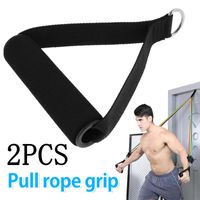 Wholesale Accessories Fitness Rope Grip Gym Handle Extra Wide Foam Grips Crossfit Lifting Pulling Workout Heavy Duty D ring Pull