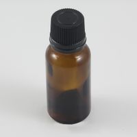 Wholesale High quality ml essential oil amber bottle with Brown black plastic tamper proof lids