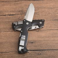 Wholesale Promotion AD Tactical Folding Knife S35VN Drop Point Satin Blade Black G10 Stainless Steel Sheet Handle With Retail Box