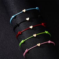 Wholesale Fashion simple small fresh women weave love multicolor cord adjustable Bracelet student Forest Department jewelry