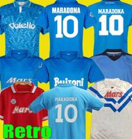 Wholesale 1987 Napoli Retro MARADONA Soccer Jerseys Italia Vintage Calcio Naples kits Classic Neapolitan Football shirts