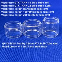 Wholesale Uwell Crown bag Vaporesso GTX Tank Target iTank Kit QP DESIGN Fatality mm RTA Bulb Glass Tube Bubble ml ml ml