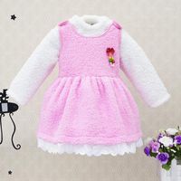 Wholesale Girl s Dresses Style Coral Velvet Winter Baby Girls Sleeveless Princess Dress Kid Clothes Warm Kidswear Clothing Suits Infant Costume1