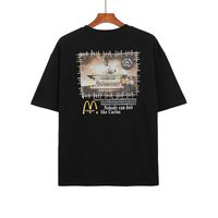 Wholesale 2021 Spring Summer Hot fast food nobody Snack Bar Collaborate Tee Skateboard Mens t shirt Women Street Casual Tshirt