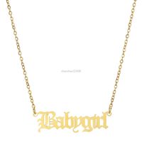 Wholesale Girlfriend baby girl necklace Stainless steel silver gold chains babygirl pendant women necklace fashion jewelry gift will and sandy new