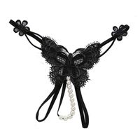 Wholesale Women s Panties Open Crotch For Sex Unerwear Sexy Pearl Thongs See Through Butterfly Erotic Lingerie G String Crotchless Briefs