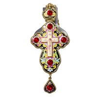 Wholesale Russian Handmade Double sided Jus High Quality Cross Pendant Necklace Orthodox Catholic Cross Necklace