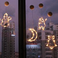 Wholesale Led Christmas Light String Ins Window Suction Cup Chandelier Creative Christmas Decoration Light String Scene Layout Lantern w